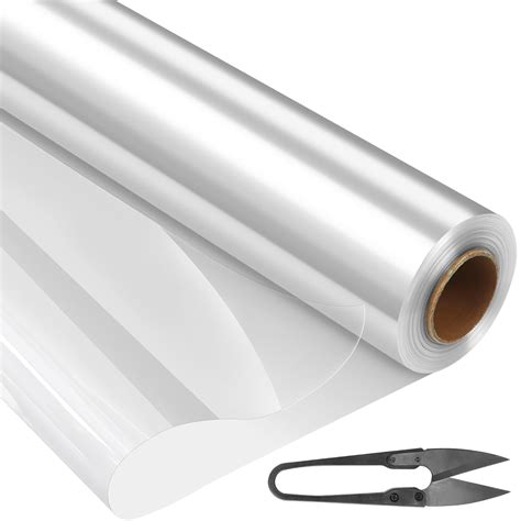 Rcybeo 147 Ft Clear Cellophane Wrap Roll 31 5 In X 100 Ft 3 Mil