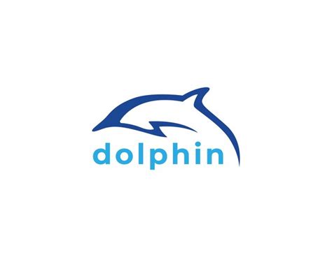 Premium Vector Simple Blue Dolphin Logo Design Template