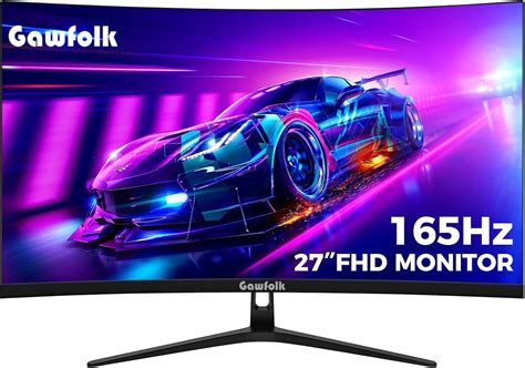 Gawfolk Monitor Curvo Para Juegos De 27 Pulgadas 165Hz 144Hz PC