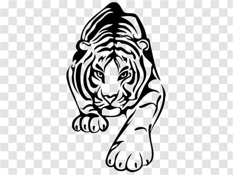 Coloring Book Wall Decal Bengal Tiger White Transparent Png