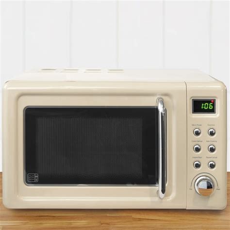 Retro 20L 800W Microwave Cream v3 | Dunelm