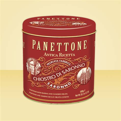 Classic Panettone Elegance Metal Tin G Chiostro Di Saronno