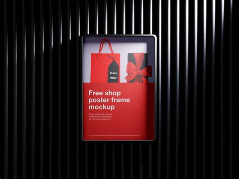 Free dark poster frame mockup - Instant Download