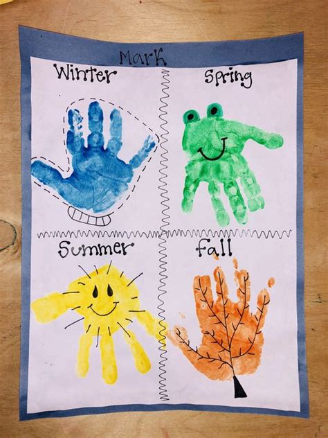 Hand Print Spring Crafts for Kids - Castle Random