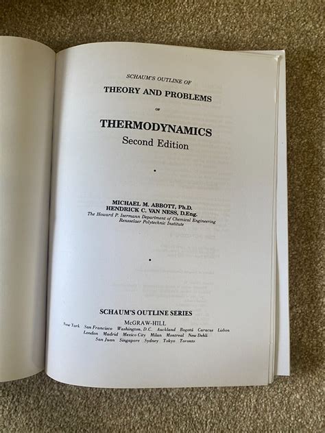 Schaum S Outline Of Thermodynamics With Chemical Applications By