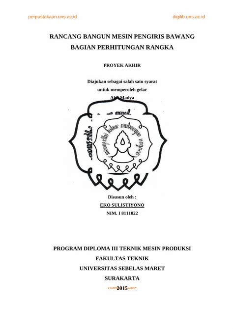 Pdf Rancang Bangun Mesin Pengiris Bawang Bagian Perhitungan Rangka