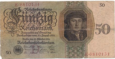 Deutschland Deutsches Reich Mark Reichsmark Reichsbanknote