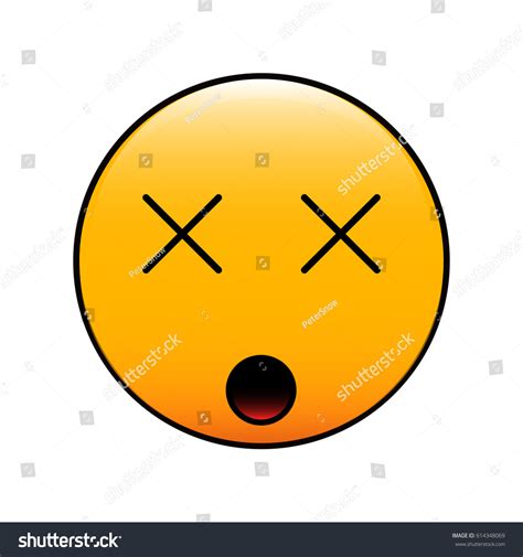 Dizzy Emoticon Face Vector Emoji Crosseyed Vector De Stock Libre De