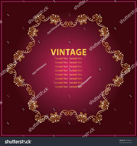 Vintage Frame Border Design Stock Vector (Royalty Free) 31985011 ...