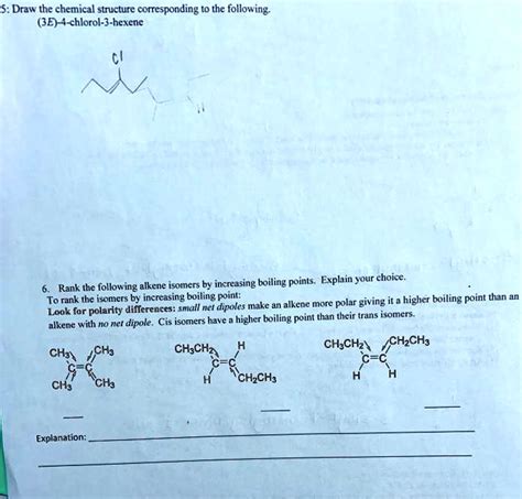 Solved Draw The Chemical Structure Corresponding To The Following 3e