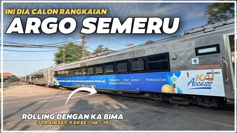 Calon Rangkaian Kereta Baru Rolling Dengan Ka Bima Kereta Api Baru