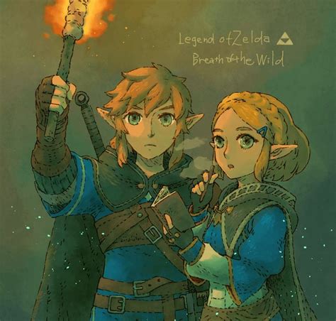 Legend Of Zelda Breath Of The Wild Sequel Art Link And Princess Zelda Botw 2 Isana3104