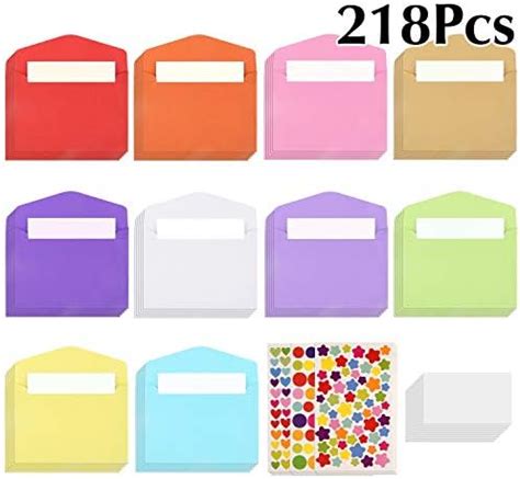 Mini Enveloppes VEGCOO Petite Enveloppe 70 Pièces 14 Multi Couleur