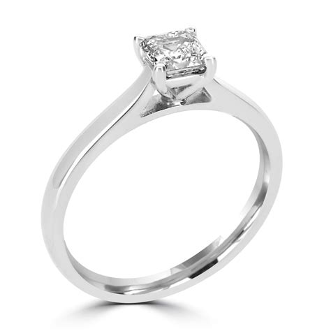 Princess Cut Diamond Solitaire - 0.47ct Platinum - Charles Nobel