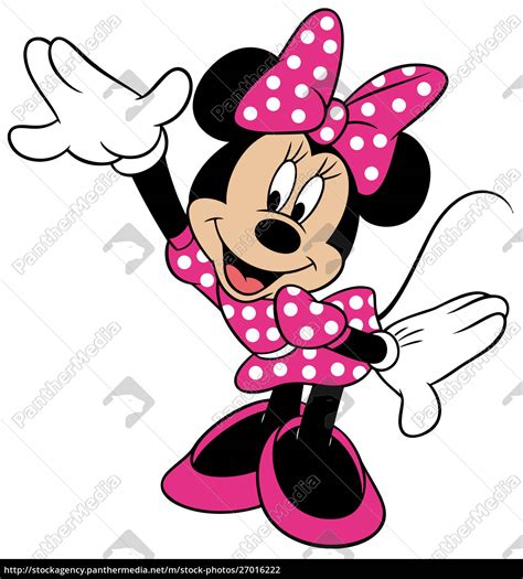 Minnie Mouse Pink Dress Clipart