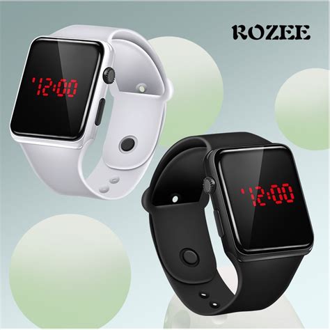 Rozee Fashion Unisex Silicone Watchband Wristwatch Led Digital Sport