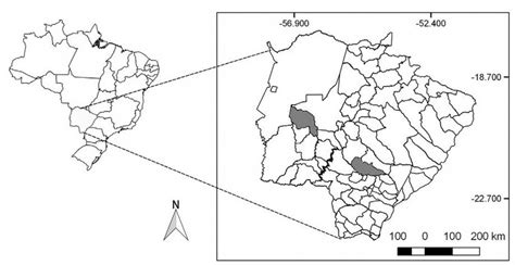 Localiza O Da Rea Em Estudo Rea Do Munic Pio De Miranda MS E Rio