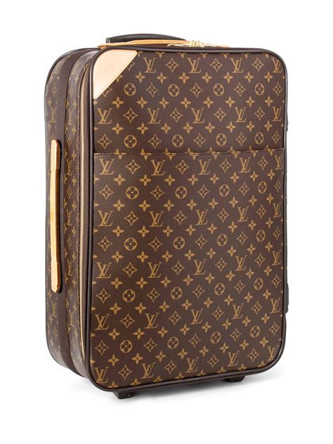 Louis Vuitton Monogram Pegase Roller Luggage Bag 55 Brown