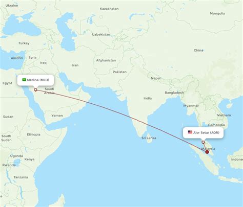 Flights From Alor Setar To Madinah AOR To MED Flight Routes