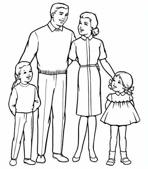 Family Of 6 Coloring Pages Coloring Pages