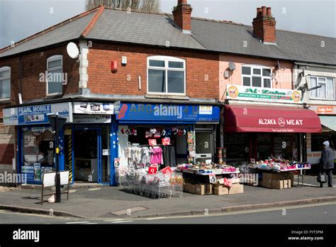 Shops in Alum Rock Road, Alum Rock, Birmingham, UK Stock Photo - Alamy