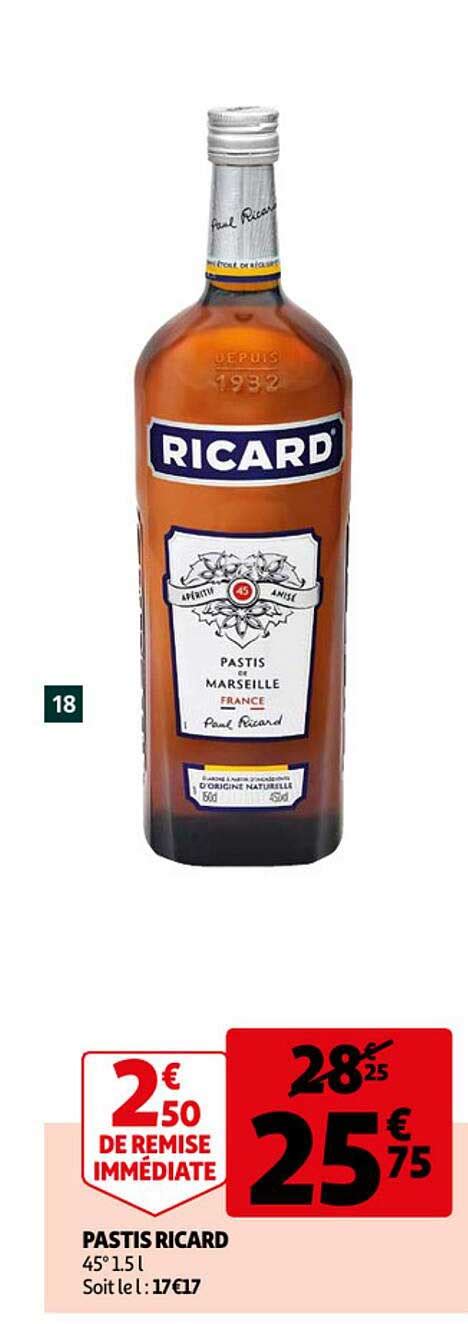 Promo Pastis Ricard Chez Auchan Icatalogue Fr