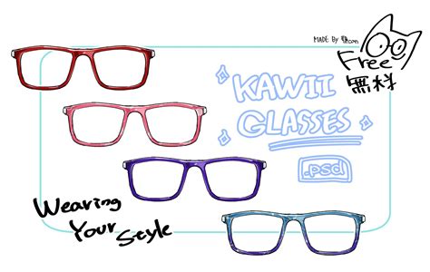 鹽can👾委託開放👾 On Twitter Kawaii Glasses👓make Your Own Special Glasses Free Dowenload For 60 Days