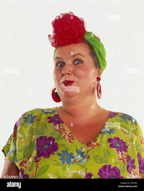 Woman Middle Old Person Thickly Headgear Clothes Brightly Facial