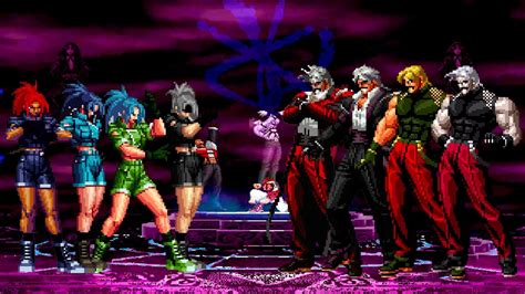 KOF Mugen Leona Heidern Team Vs Rugal Bernstein Team YouTube