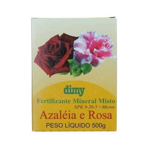 Fertilizante Mineral Misto 9 20 5 Azaléia e Rosa 500g Dimy Loja Plantei