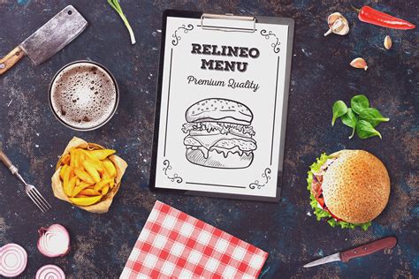 Burger Menu Mockup 20 Graphic By Relineo · Creative Fabrica