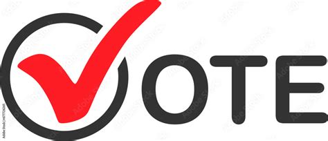 Vote. Election sign. Vote check mark logo. Campaign symbols. Editable ...