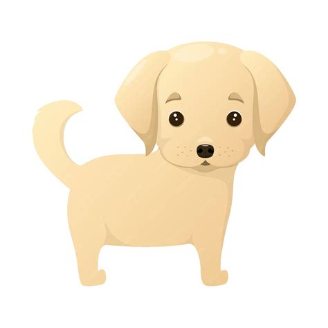 Premium Vector Cute Labrador Retriever Puppy Cartoon Vector