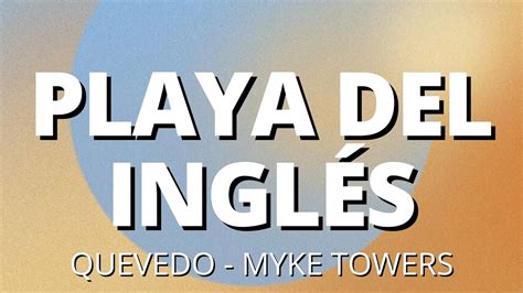 Quevedo Myke Towers PLAYA DEL INGLÉS YouTube