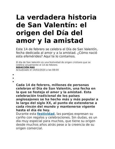 Calaméo La Verdadera Historia De San Valentín