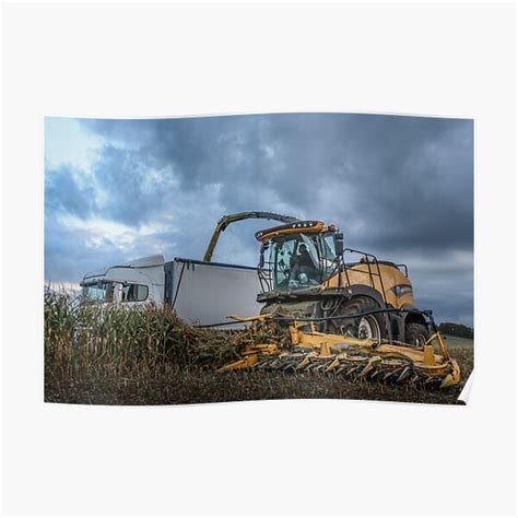 New Holland Forage Harvester Filling Scania Poster For Sale By