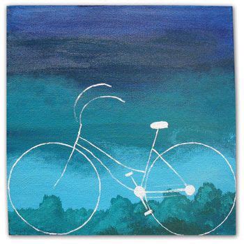 Bike Pebble Painting Water Painting Abstract Painting Art Painting