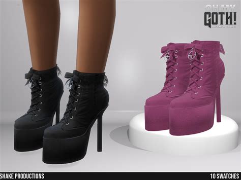 The Sims Resource Oh My Goth High Heel Boots 2