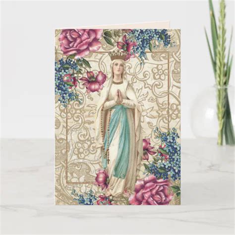 Religious Mothers Day Blessed Virgin Mary Card Zazzle