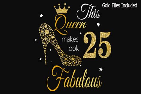 Th Birthday Svg Queen Birthday Th Svg Gold Glitter Th Birthday