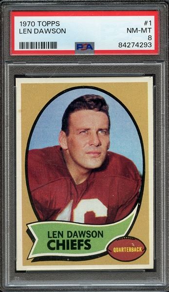 Lot Detail 1970 TOPPS 1 LEN DAWSON PSA NM MT 8