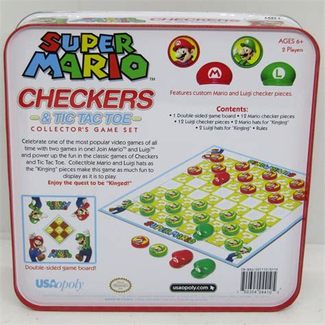 Usaopoly Super Mario Checkers Tic Tac Toe Collector S Game Ebay