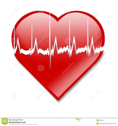 Heart Beat Illustration Depicting A Graph From A Heart Beat And A