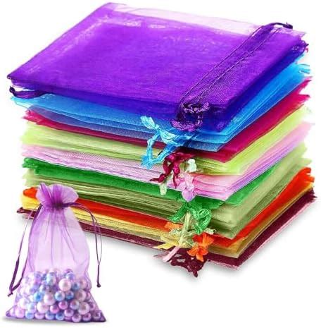 100 pieces Pochette Cadeau Coloré Sachet organza Gift Bags Bijoux Sac