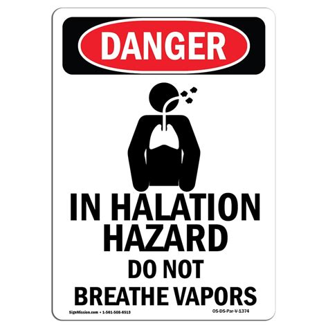 Osha Danger Sign Inhalation Hazard Do Decal Protect Your Business