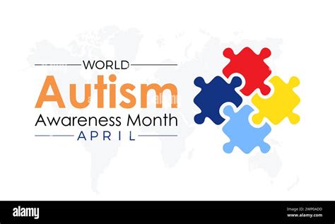 National Autism Awareness Month Observed Every Year Of April Vector