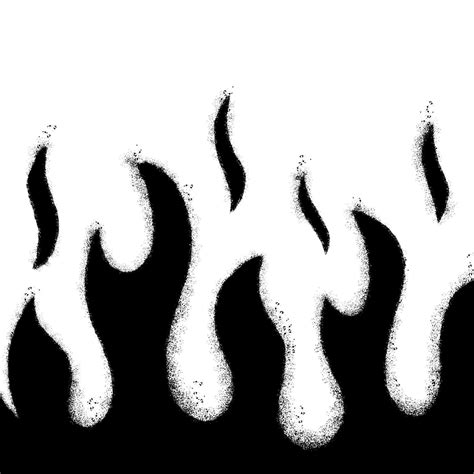 Spray Painted Graffiti Fire Flame Icon Sprayed Isolated With A White