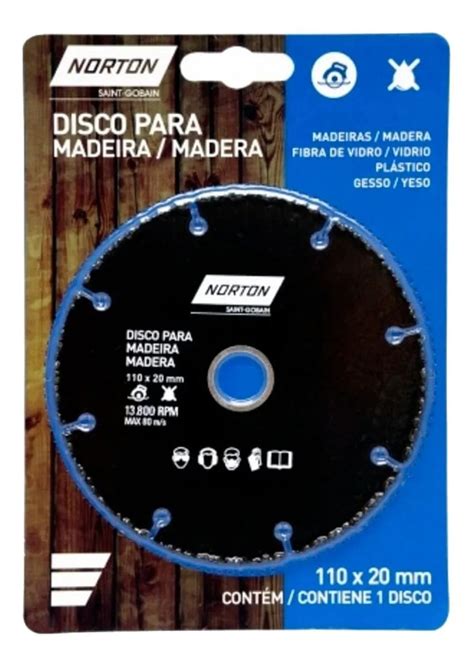 Disco De Corte Para Madeira Tungstenio 110X20mm NORTON