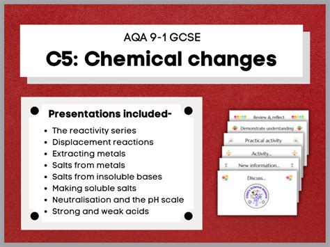 C Chemical Changes Teaching Resources