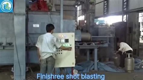 Automatic Cylinder Shot Blasting Machines Diabola Roller Conveyor At